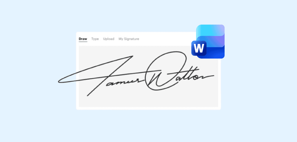 unterschrift in word