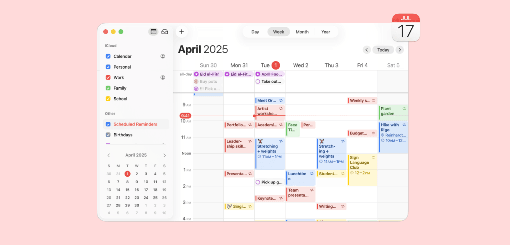 apple calendar